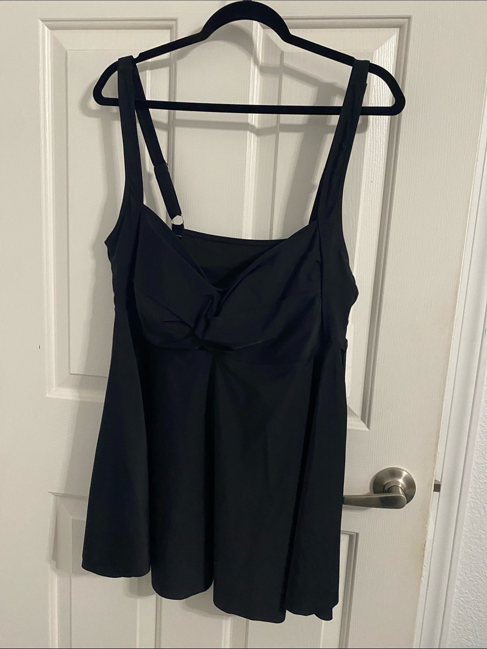 BloomChic Black A-Line swim too with Shelf Bra